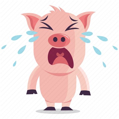 Cry Emoji Emoticon Pig Smiley Sticker Icon Download On Iconfinder