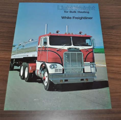 White Freightliner Bulk Hauling Truck Brochure Prospekt 2499 Picclick