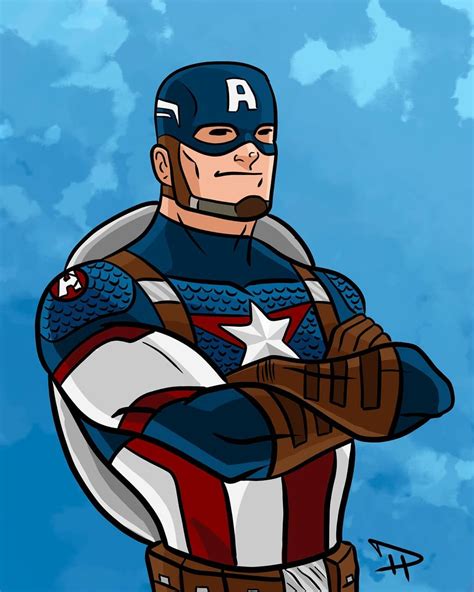 Captain America Cartoon Art By David Houck In 2023 Captain America