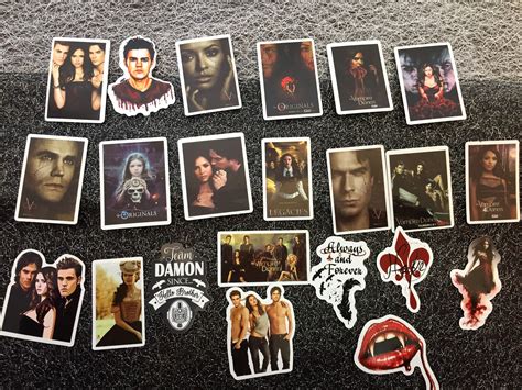 Pack Of 50pcs The Vampire Diaries Tv Stickers Vinyl Sticker Etsy