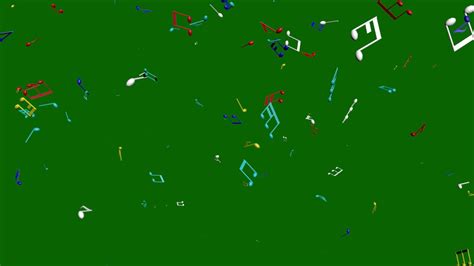 Music Notes Green Background
