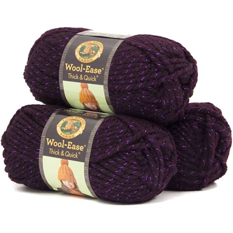 Lion Brand Yarn Wool Ease Thick And Quick Galaxy Classic Super Bulky