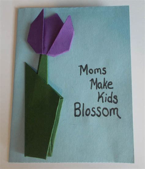 How To Make An Origami Mothers Day Card Origami Cards Kids Origami