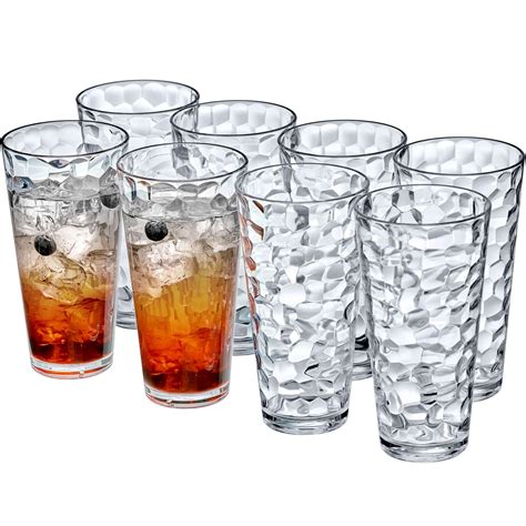 Buy Amazing Abby Iceberg 24 Ounce Plastic Tumblers Set Of 8 Plastic Drinking Glasses All
