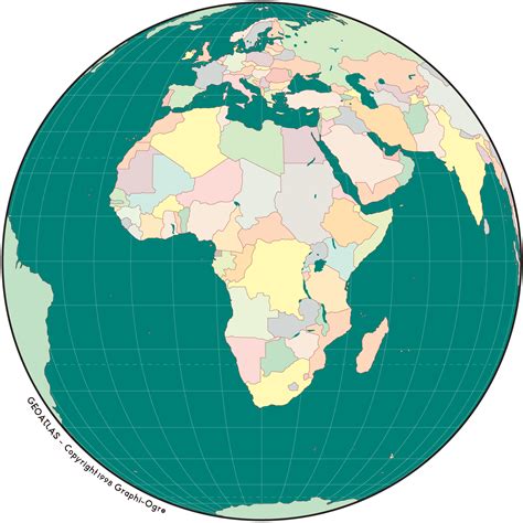 Africa Simple Map Globe •