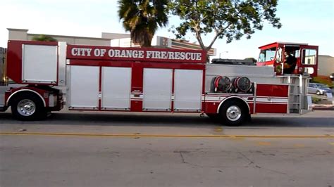 Orange California City Fire Dept Squad 6 Tillered Rescue Trailer