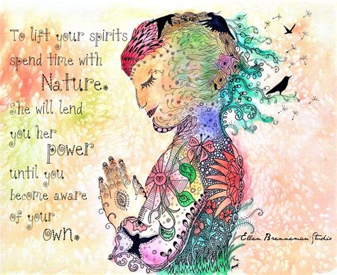 Mother Nature Inspirational Quote Art Print By Ellen Brenneman Etsy