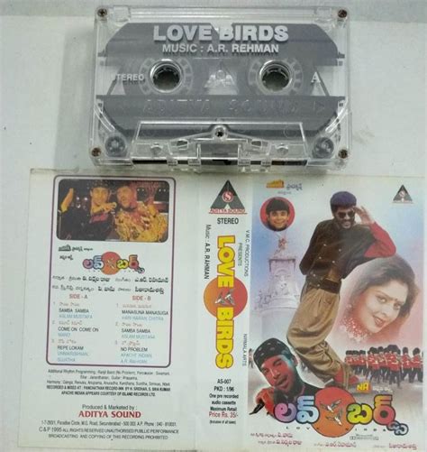 Love Birds Telugu Film Audio Cassette By Ar Rahman Ar Rahman