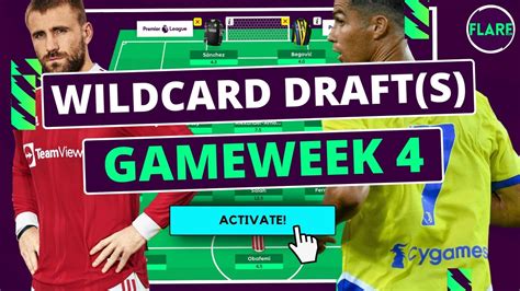 Fpl Gameweek 4 Wildcard Drafts Wildcard Template Fantasy Premier League Tips 202122 Youtube