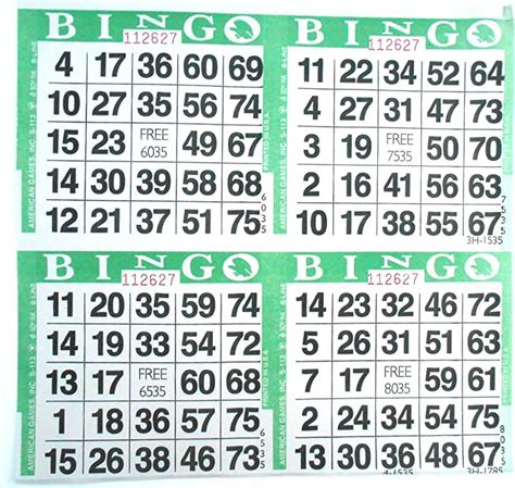 Large Bingo Cards For Seniors