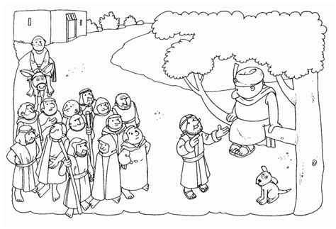 Zacchaeus Coloring Page Printable Coloring Home