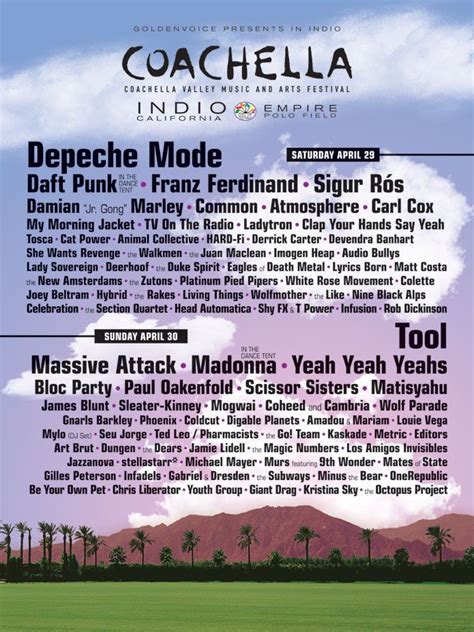 Here Are All Of Coachellas Past Lineups Coachella Valley Music And