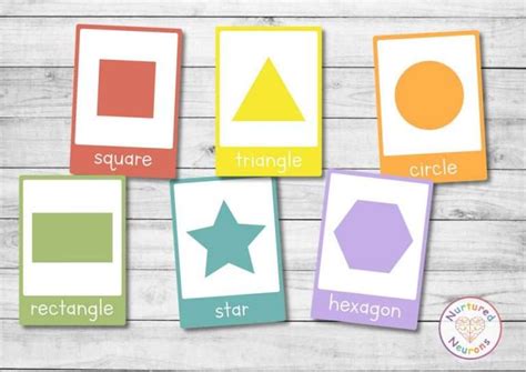 Printable 2d Shape Flashcards For Kindergarten And Preschool