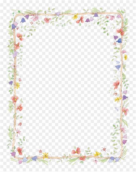 Free Flower Borders For Word Document Free Transparent Png Clipart