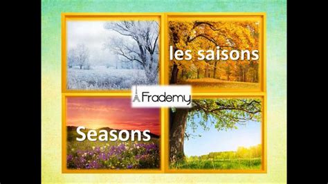 French Vocab The Seasons In French Youtube