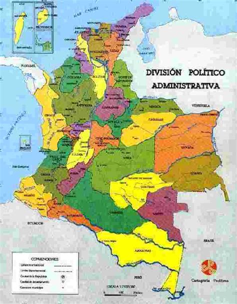 Mapa Division Politica De Colombia