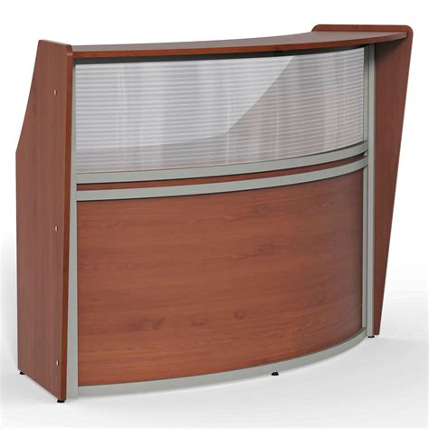 Linea Italia Curved Office Clear Panel Easy To Assembly Single Unit