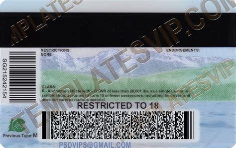 Colorado Co Drivers License Psd Template Download 2023 Templates