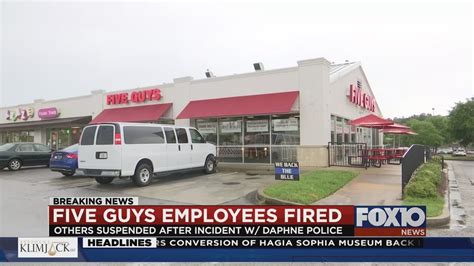 Five Guys Employees Fired Suspended Following Incident With Daphne