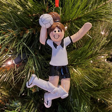 Girl S Volleyball Christmas Ornament Girl S Etsy