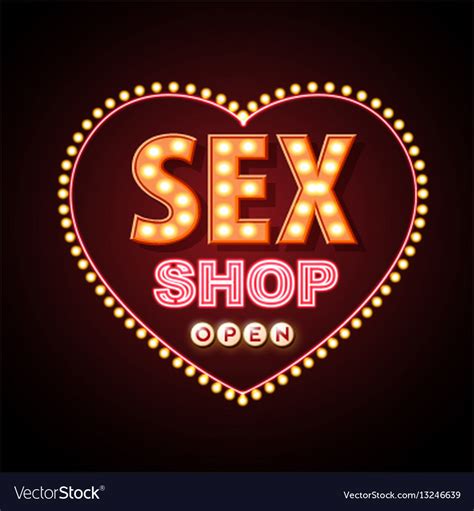 Sex Shop Neon Sign Royalty Free Vector Image Vectorstock