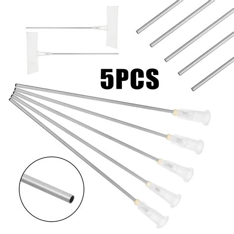 5pcs 100mm White Blunt Dispensing Needles Syringe Needle Tips Plastic