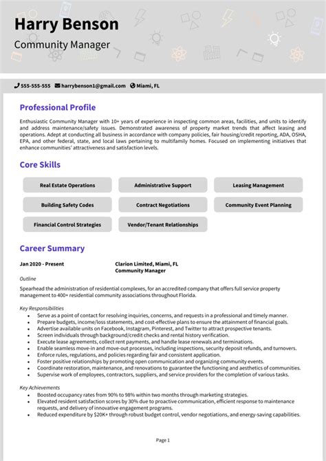 Community Manager Resume Example Guide Get The Best Jobs
