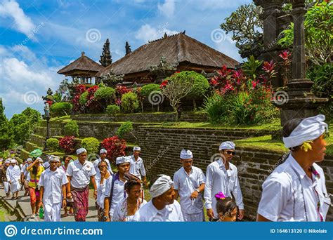 Bali Indonesia April 26 Prayers In Pura Besakih Temple On April 26 2016 In Bali Island