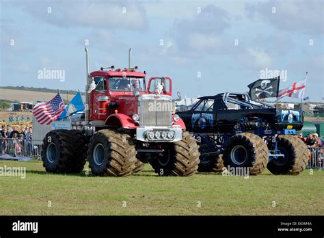 A Monster Truck Display Involving Car Crushing By The Vehicles Big Pete