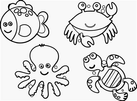 Underwater Animals Coloring Pages | BubaKids.com