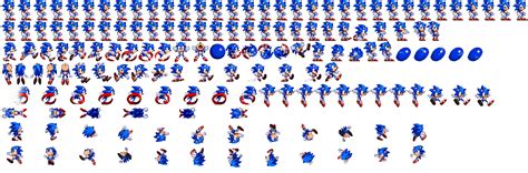 Sonic Expanded Sprite Sheet Version 2 By Thetrainmaster08 On Deviantart