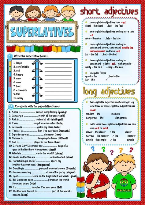Superlatives Interactive And Downloadable Worksheet You Can Do The