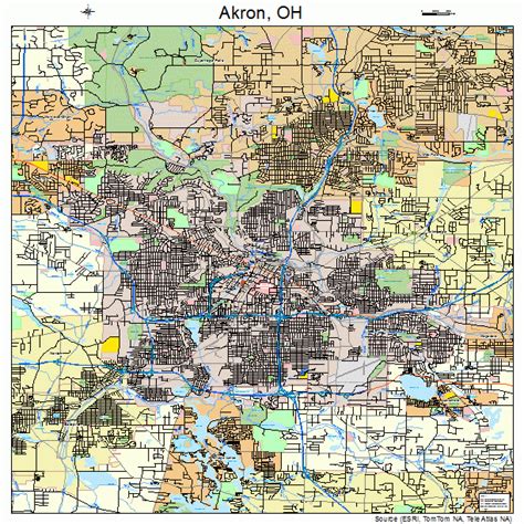 Akron Ohio Street Map 3901000
