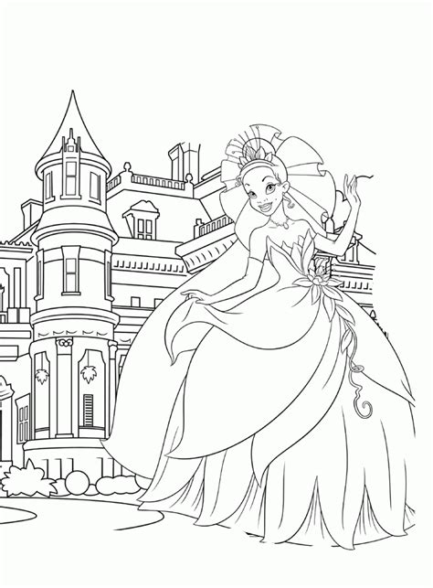 Want to discover art related to castle? Disney Princess Tiana Coloring Pages - Coloring Home
