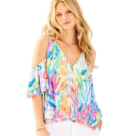 Lilly Pulitzer Tops Lilly Pulitzer Bellamie Top Insparkling Sands