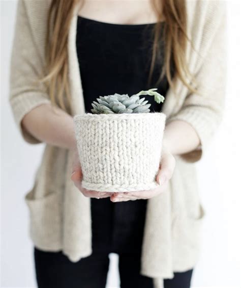 Diy Knit Planter Cover — All Knitting Ideas