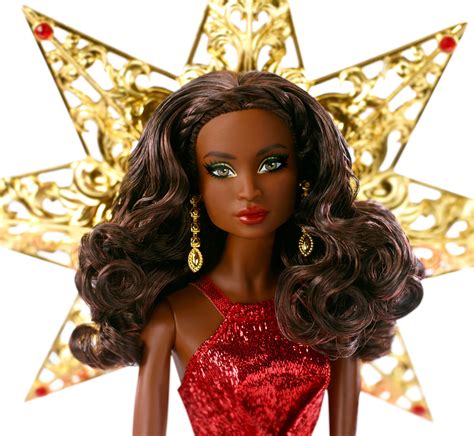 当店の記念日 Barbie 2017 Holiday Nikki Black Hair With Red Dress Doll 並行輸入品 着せかえ人形 Caspangobpa