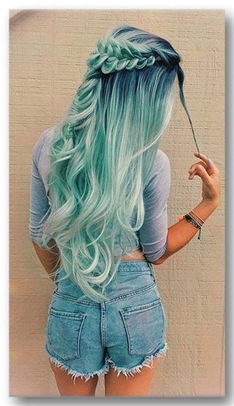 35 Cute And Crazy Hair Color Ideas For Long Hairs Blue Ombre Hair