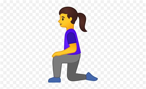 Woman Kneeling Emoji Person Kneelingthinking Emoji Woman Free