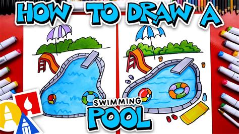How To Draw A Swimming Pool Youtube