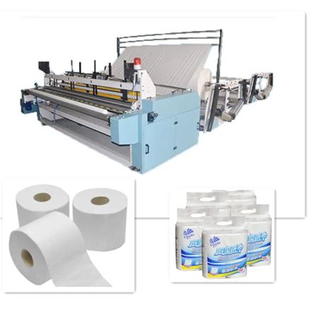 Fully Automatic Toilet Paper Roll Manufacturing Machine Rewinding Punch Color Printing With Free