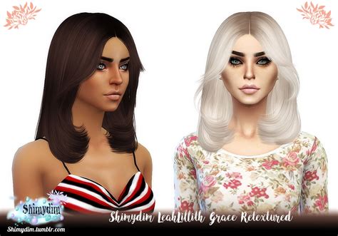 Shimydim Leahlillith`s Grace Hair Retextured Sims 4 Hairs