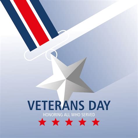 Premium Vector Happy Veterans Day Honoring All Who Served Medal Star