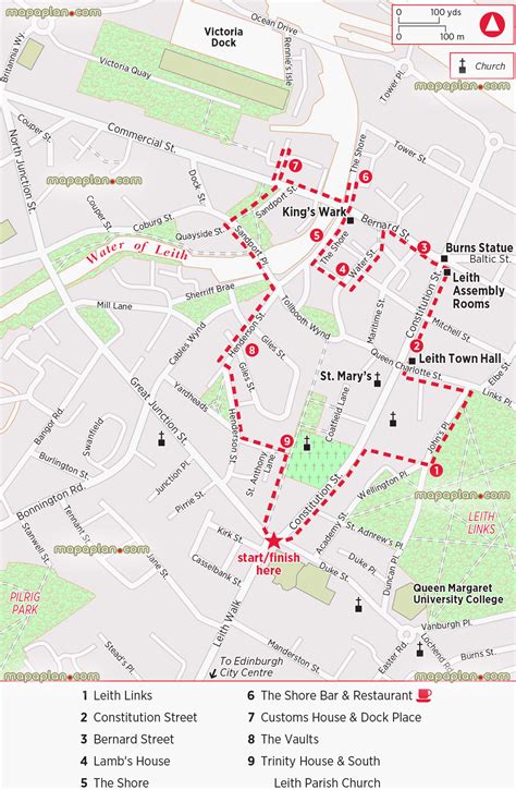 Edinburgh Top Tourist Attractions Map Leith Walking Tour Guide