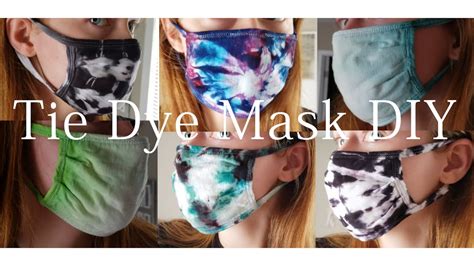 Diy Tie Dye Masks Classic Swirl Ombre Shibori Stripe And Crumple Methods How To Tie Dye