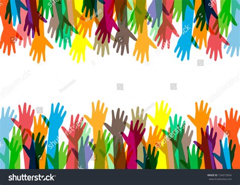 Hands Different Colors Cultural Ethnic Diversity Stock Vector 134315924 Shutterstock