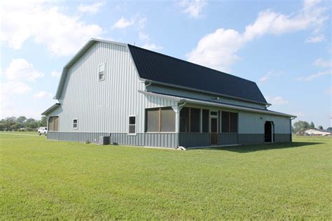 Steel framed homes & buildings faqs. Gambrel Post Frame Home - Walters Buildings