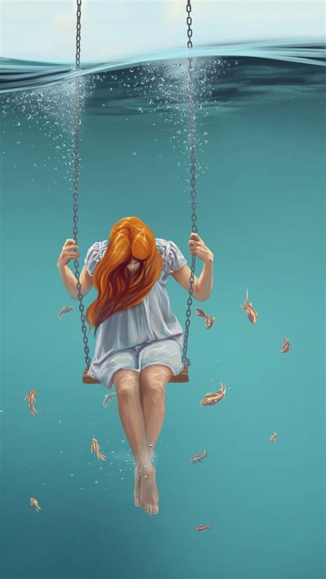 Wallpaper Girl Underwater 4k Art 15986