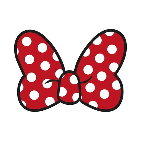 MINNIE Mouse Bow SVG Solid Red Polka Dot Vinyl Layered Cut Etsy