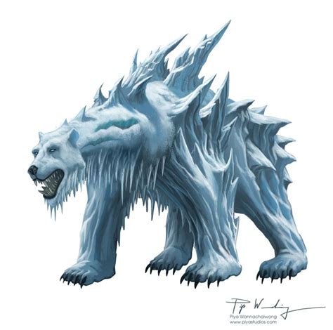 Frozen Polar Bear Mythical Creatures Fantasy Fantasy Beasts Magical